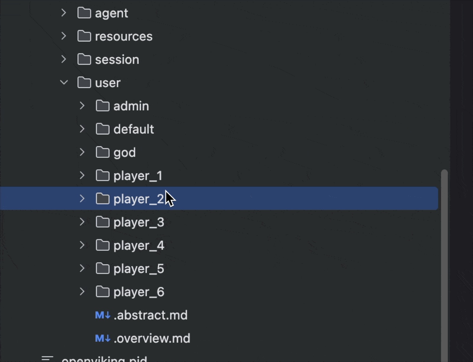 Semantic memory filenames inside OpenViking